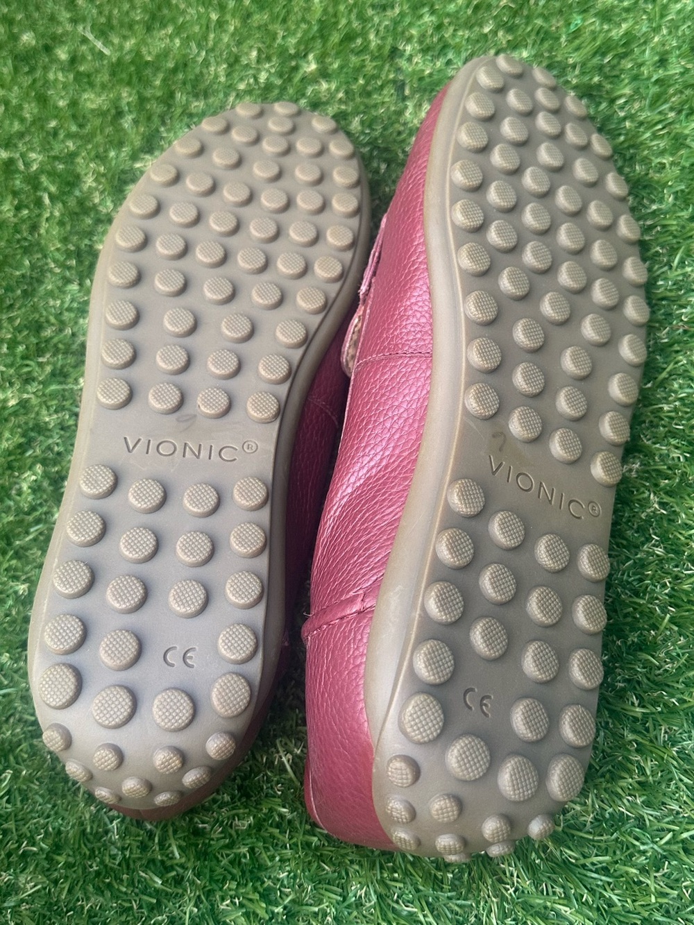 Vionic Burgundy Pebbled Leather Penny Loafers - Picture 7 of 7